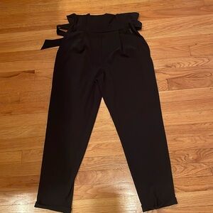 Black parachute pants